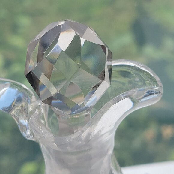 Cut Glass Crystal Cruet Decanter With Stopper - Picture 10 of 14